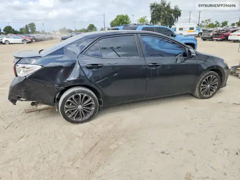 5YFBURHE5FP296696 — 2015 Toyota Corolla, фото 3 с аукциона Copart, Задняя часть