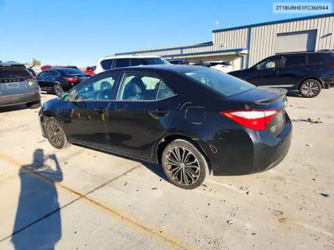 2015 Toyota Corolla S Plus VIN 2T1BURHE1FC360944 фото 2