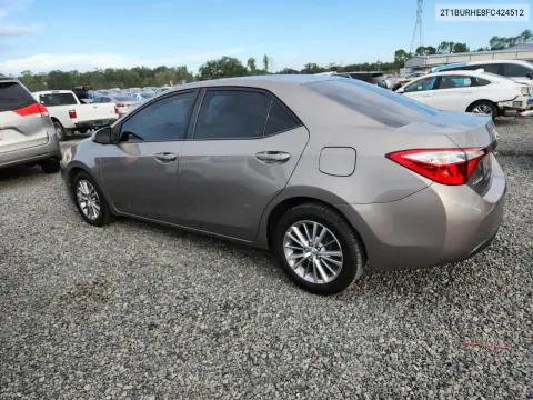 2015 Toyota Corolla Le Plus VIN 2T1BURHE8FC424512 фото 2