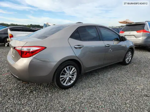 2015 Toyota Corolla Le Plus VIN 2T1BURHE8FC424512 фото 3