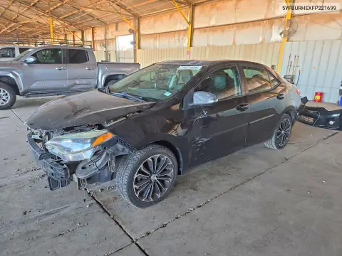 5YFBURHEXFP221699 — 2015 Toyota Corolla, Передняя часть, фото до ремонта