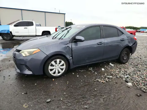 5YFBURHE1FP326843 — 2015 Toyota Corolla, Сторона, фото до ремонта