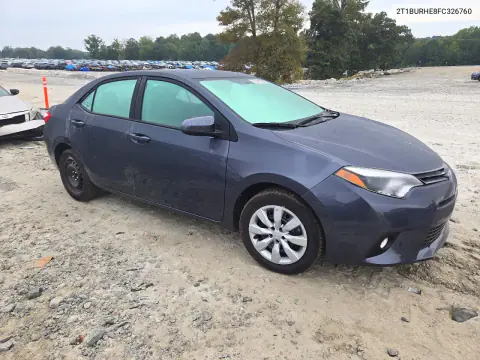 2015 Toyota Corolla Le VIN 2T1BURHE8FC326760 фото 4