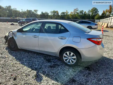 2T1BURHE4FC261924 — 2015 Toyota Corolla, фото 2 с аукциона Copart, Передняя часть