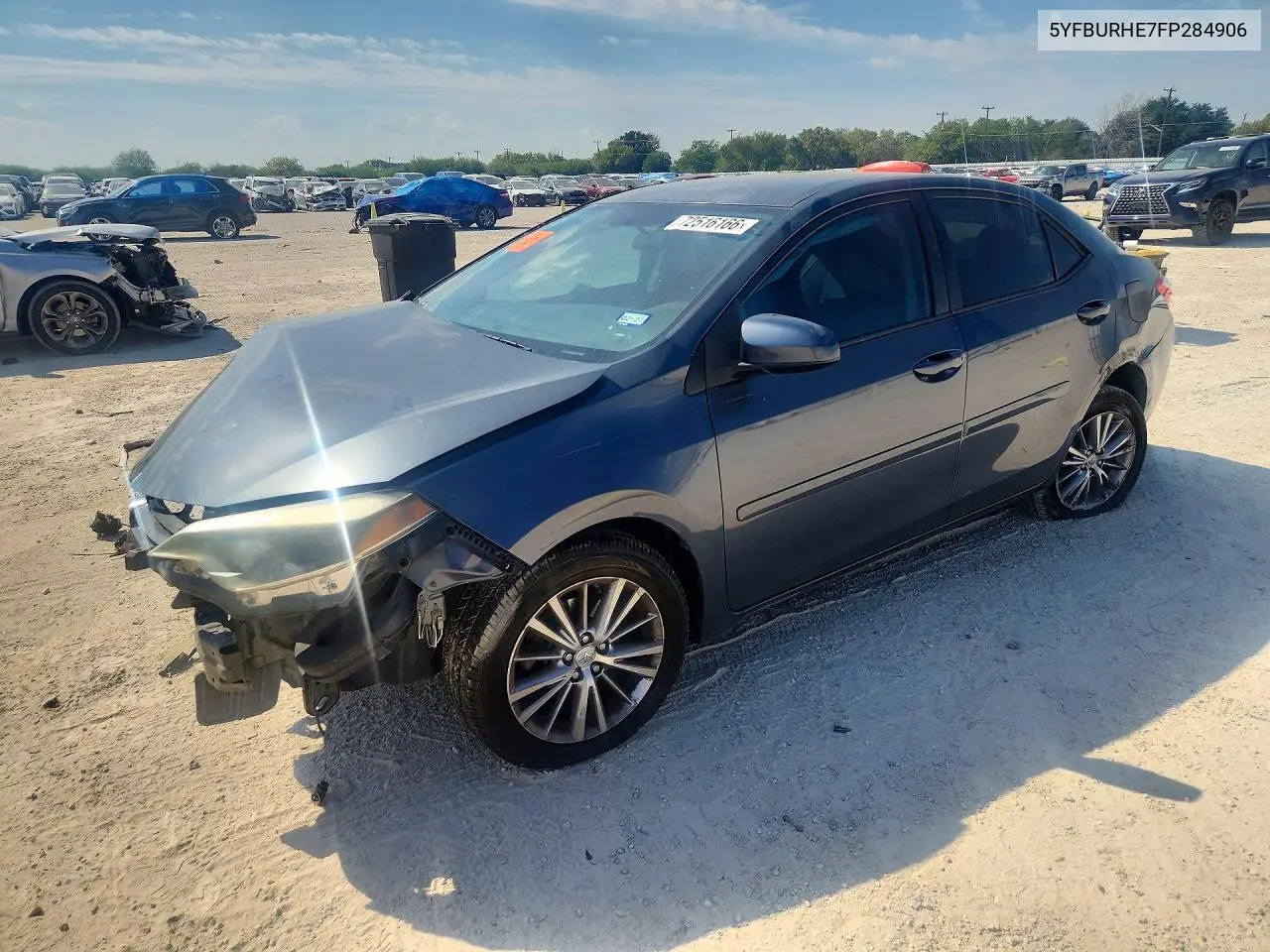 2015 Toyota Corolla Le Plus VIN 5YFBURHE7FP284906 фото 1