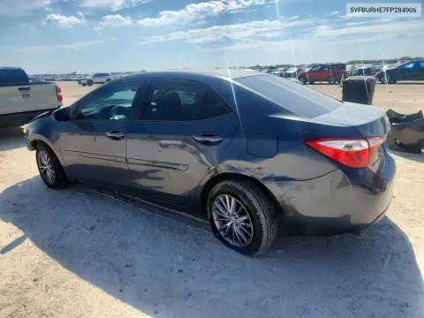 2015 Toyota Corolla Le Plus VIN 5YFBURHE7FP284906 фото 2
