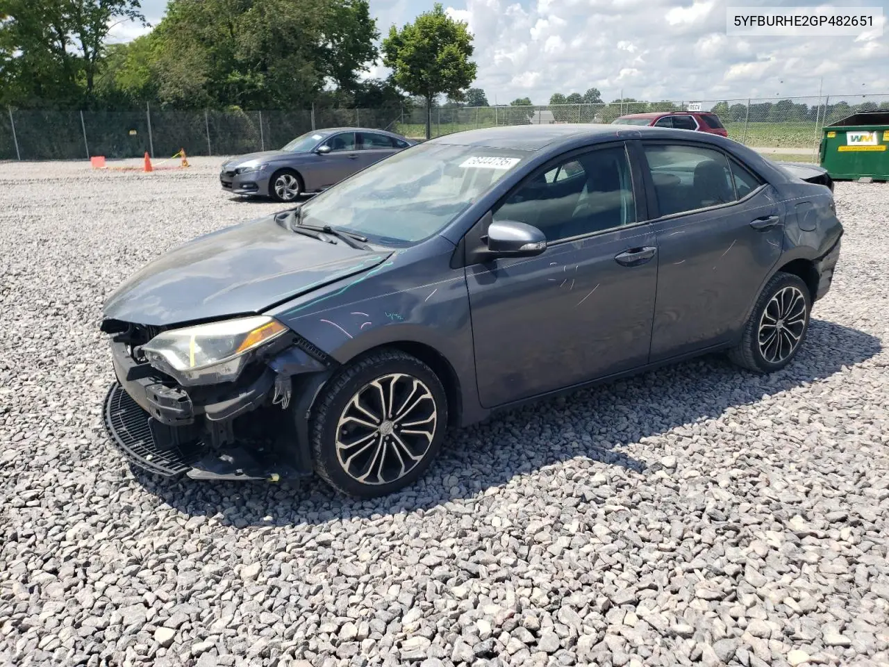 2016 Toyota Corolla S Plus VIN 5YFBURHE2GP482651 фото 1