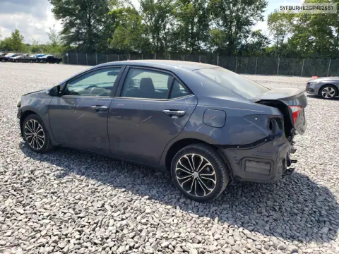 2016 Toyota Corolla S Plus VIN 5YFBURHE2GP482651 фото 2