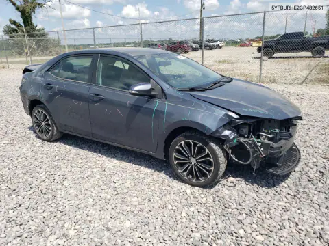 2016 Toyota Corolla S Plus VIN 5YFBURHE2GP482651 фото 4