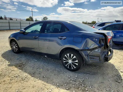 2016 Toyota Corolla Le VIN 2T1BURHEXGC631467 фото 2