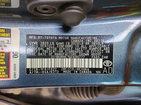 2016 Toyota Corolla VIN 2T1BURHE1GC690777 фото 12