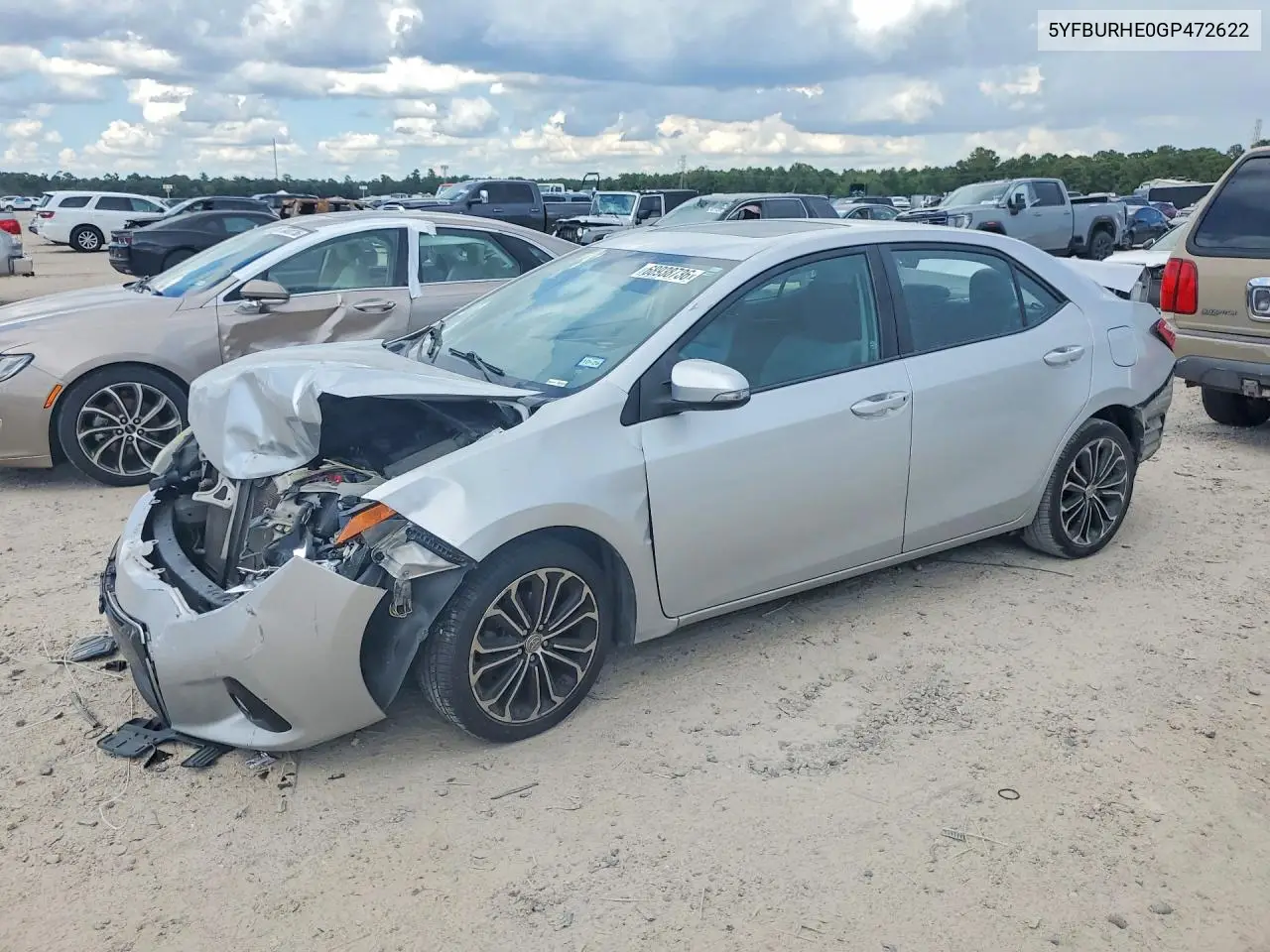 2016 Toyota Corolla L/Le/Le Plus L VIN 5YFBURHE0GP472622 фото 1