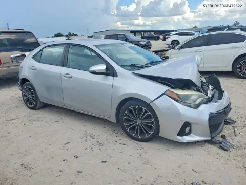 2016 Toyota Corolla L/Le/Le Plus L VIN 5YFBURHE0GP472622 фото 4