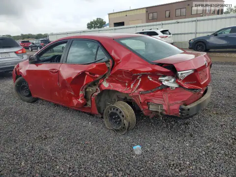 2016 Toyota Corolla Le VIN 5YFBURHE1GP369211 фото 2