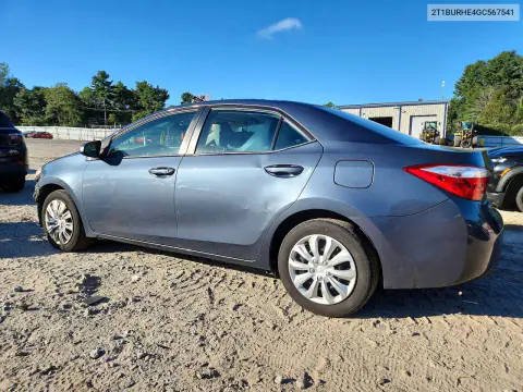 2016 Toyota Corolla Le VIN 2T1BURHE4GC567541 фото 2