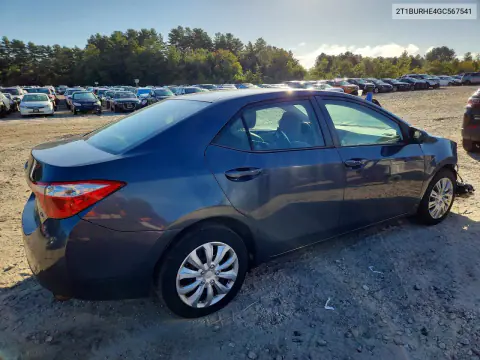 2016 Toyota Corolla Le VIN 2T1BURHE4GC567541 фото 3