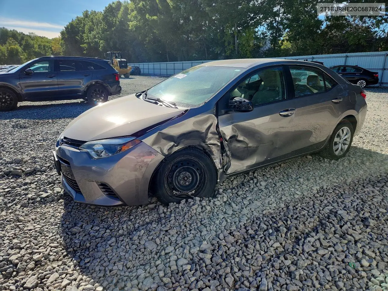 2T1BURHE2GC687824 Toyota Corolla 2016 — повреждение Передняя часть, фото до ремонта