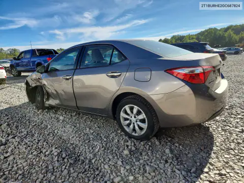 2T1BURHE2GC687824 — 2016 Toyota Corolla, фото 2 с аукциона Copart 16.10.2026, Передняя часть