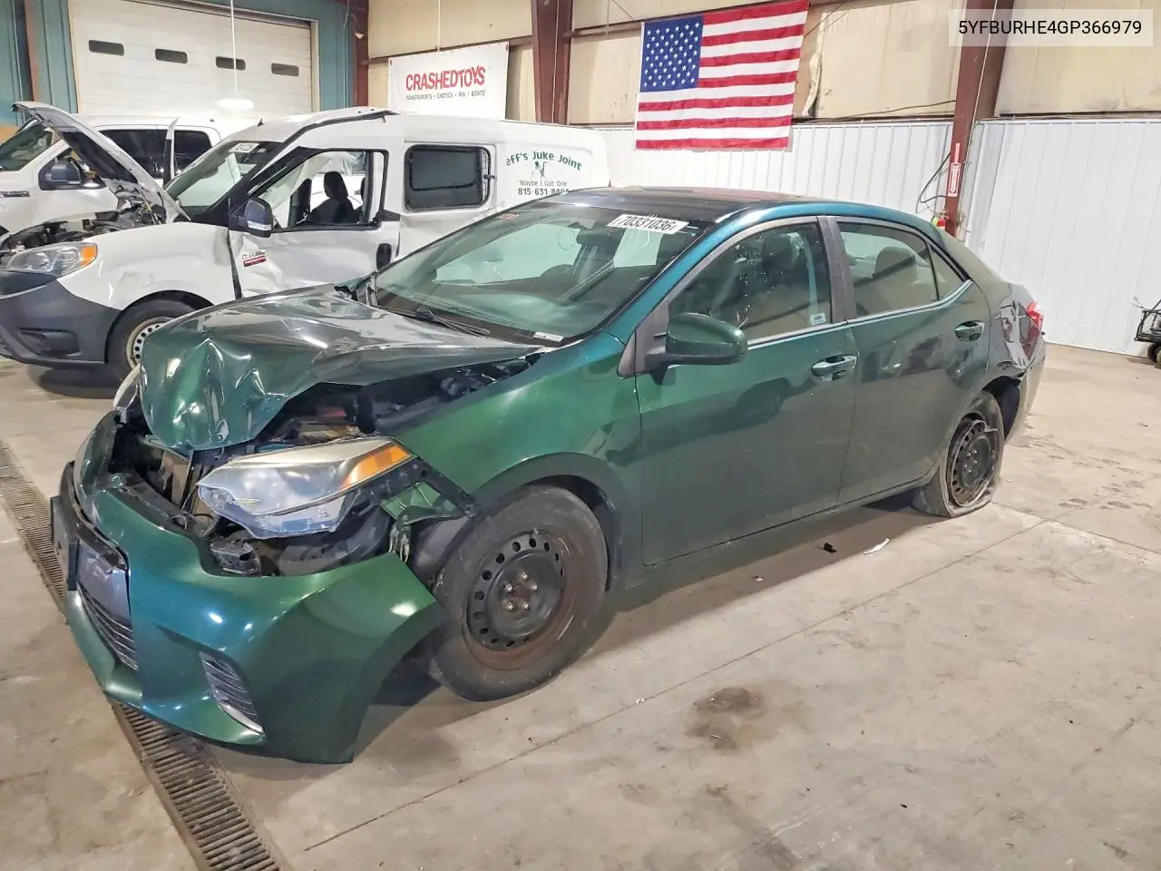 5YFBURHE4GP366979 Toyota Corolla 2016 — повреждение Передняя часть, фото до ремонта