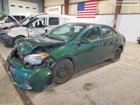 5YFBURHE4GP366979 — 2016 Toyota Corolla, Передняя часть, фото до ремонта