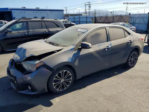 5YFBURHE9GP405677 — 2016 Toyota Corolla, Передняя часть, фото до ремонта