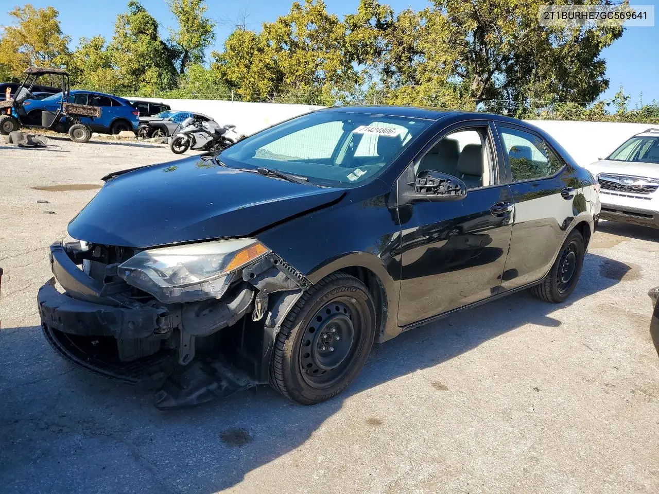 2T1BURHE7GC569641 Toyota Corolla 2016 — повреждение Передняя часть, фото до ремонта