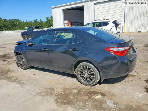 2016 Toyota Corolla S Plus VIN 2T1BURHE9GC734735 фото 2