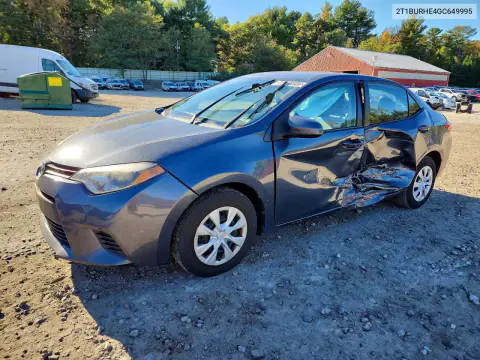 2016 Toyota Corolla L VIN 2T1BURHE4GC649995 фото 1