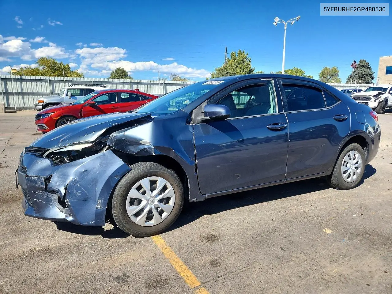 2016 Toyota Corolla L VIN 5YFBURHE2GP480530 фото 1