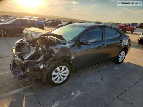 2016 Toyota Corolla Le VIN 5YFBURHE9GP530534 фото 1