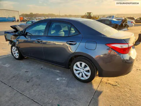2016 Toyota Corolla Le VIN 5YFBURHE9GP530534 фото 2