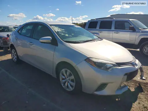 2016 Toyota Corolla Le VIN 2T1BURHE1GC676863 фото 4