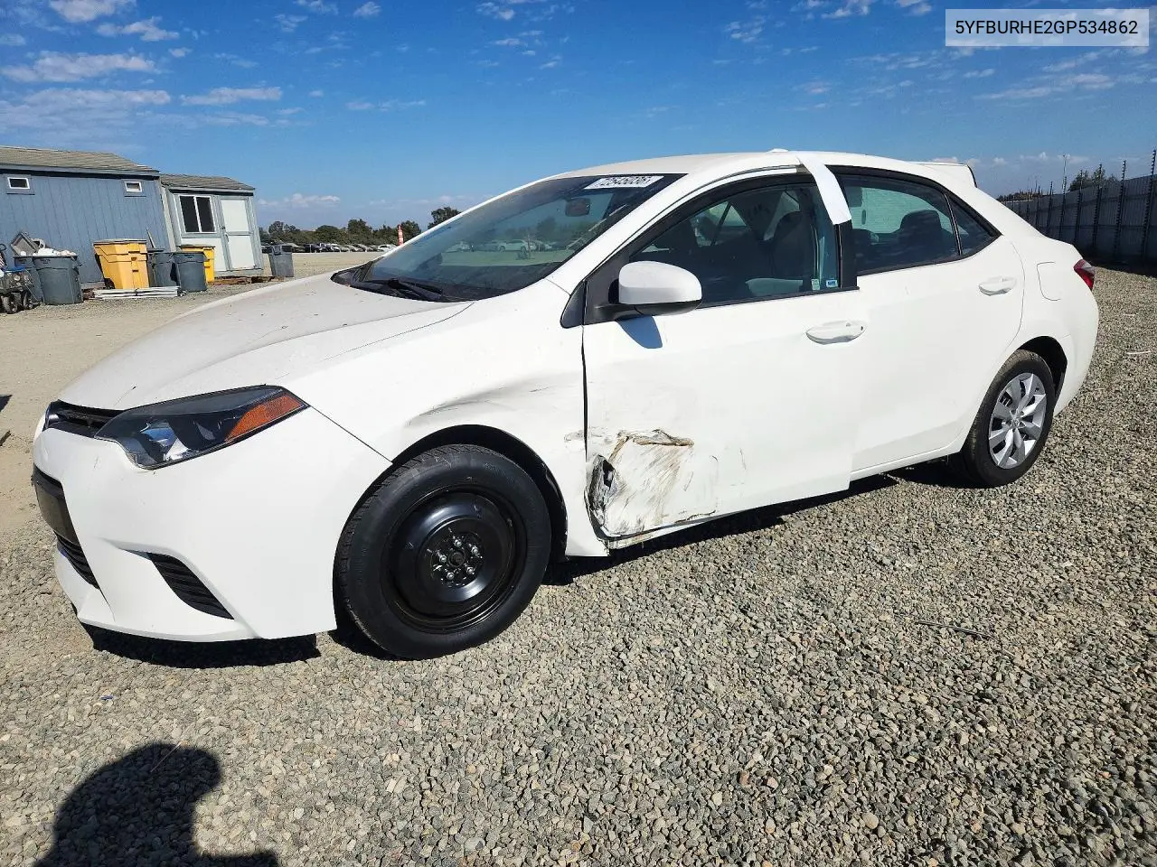 2016 Toyota Corolla Le VIN 5YFBURHE2GP534862 фото 1