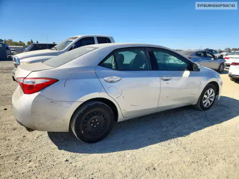5YFBURHE6GP506742 — 2016 Toyota Corolla, фото 3 с аукциона Copart 20.10.2026, Передняя часть