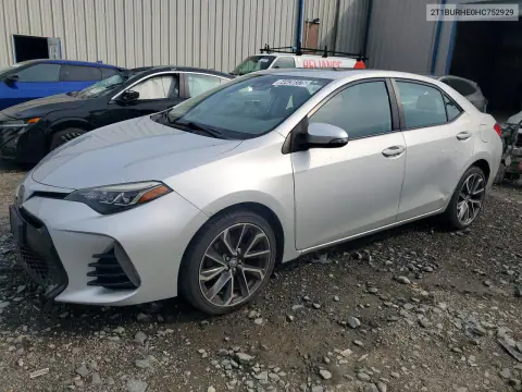 2T1BURHE0HC752929 — 2017 Toyota Corolla, Сторона, фото до ремонта