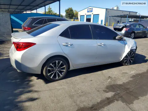 2017 Toyota Corolla Se VIN 2T1BURHE2HC906248 фото 3