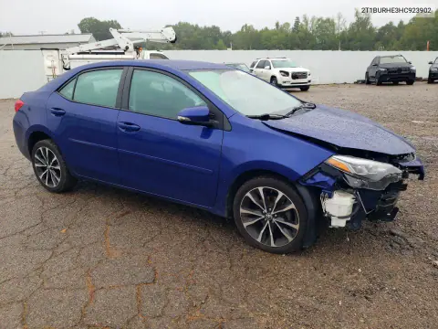 2017 Toyota Corolla Se VIN 2T1BURHE3HC923902 фото 4