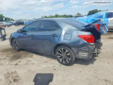 2017 Toyota Corolla Se VIN 5YFBURHE3HP631215 фото 2