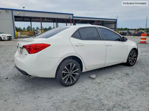 2017 Toyota Corolla Se VIN 5YFBURHE7HP698805 фото 3