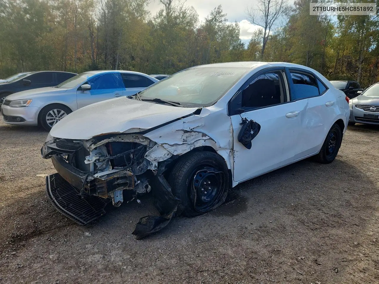 2T1BURHE5HC851892 Toyota Corolla 2017 — повреждение Передняя часть, фото до ремонта
