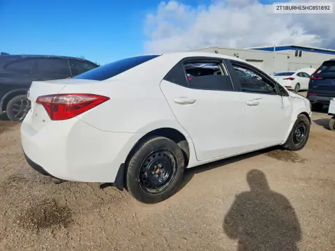 2T1BURHE5HC851892 — 2017 Toyota Corolla, фото 3 с аукциона Copart, Передняя часть