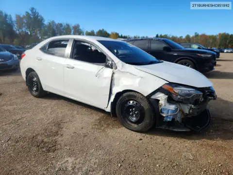 2T1BURHE5HC851892 — 2017 Toyota Corolla, фото 4 с аукциона Copart, Передняя часть