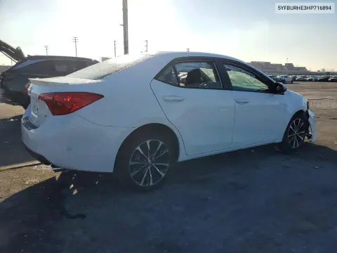 2017 Toyota Corolla Se VIN 5YFBURHE3HP716894 фото 3