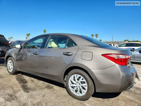 2017 Toyota Corolla Le VIN 5YFBURHE0HP726749 фото 2