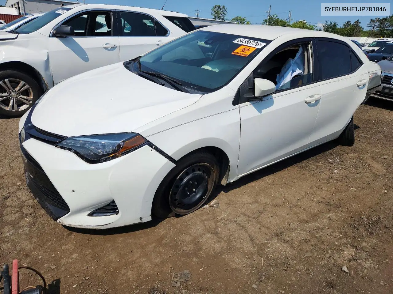 2018 Toyota Corolla Le VIN 5YFBURHE1JP781846 фото 1