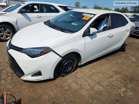 5YFBURHE1JP781846 — 2018 Toyota Corolla, Задняя часть, фото до ремонта