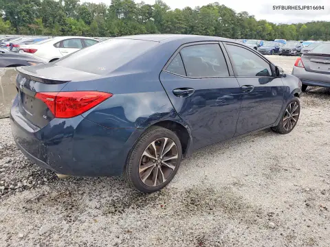 2018 Toyota Corolla Se VIN 5YFBURHE5JP816694 фото 3