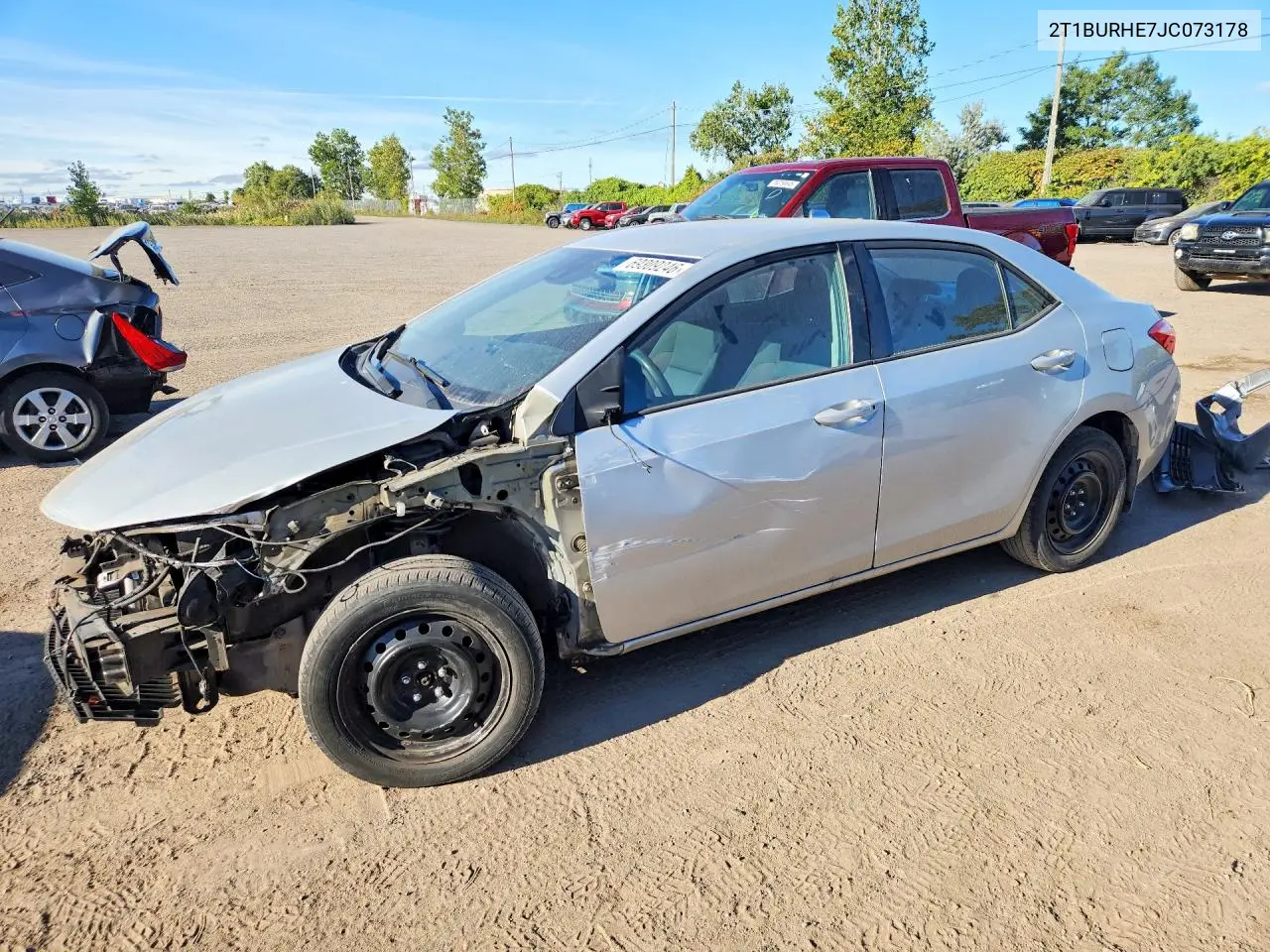 2018 Toyota Corolla L VIN 2T1BURHE7JC073178 фото 1