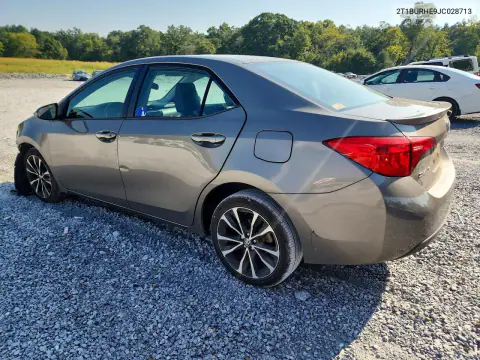 2018 Toyota Corolla Se VIN 2T1BURHE9JC028713 фото 2