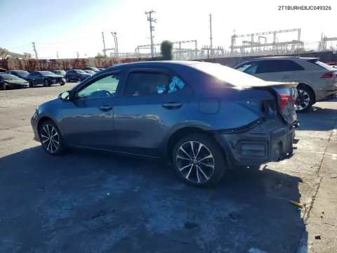 2018 Toyota Corolla Xse VIN 2T1BURHE8JC049326 фото 2